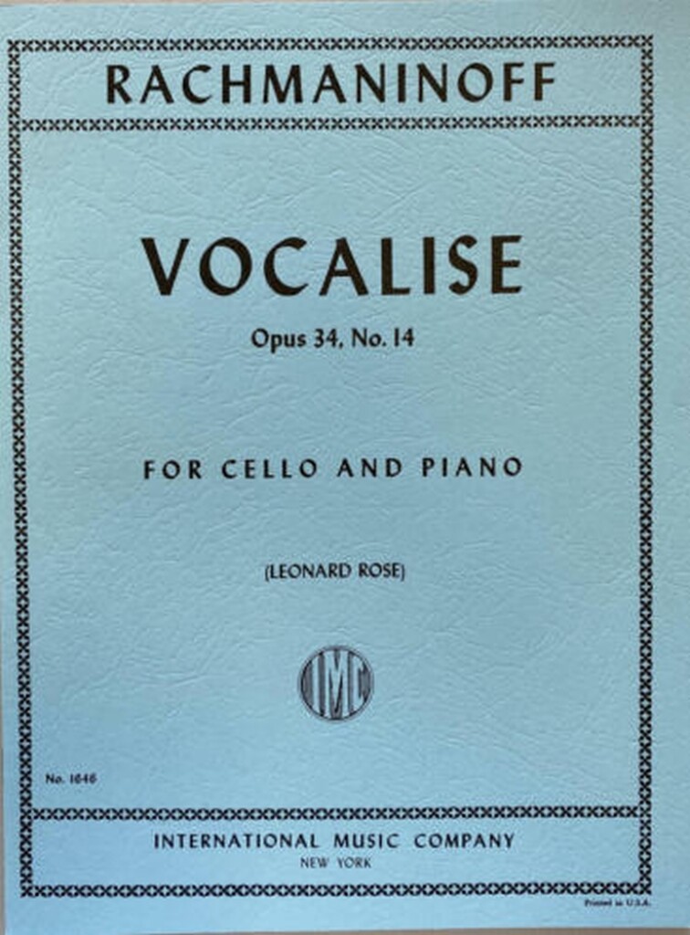 Vocalise opus 34, No. 14